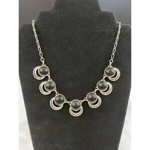 Sarah Coventry Womens Silver & Black Choker Necklace SKU 6404